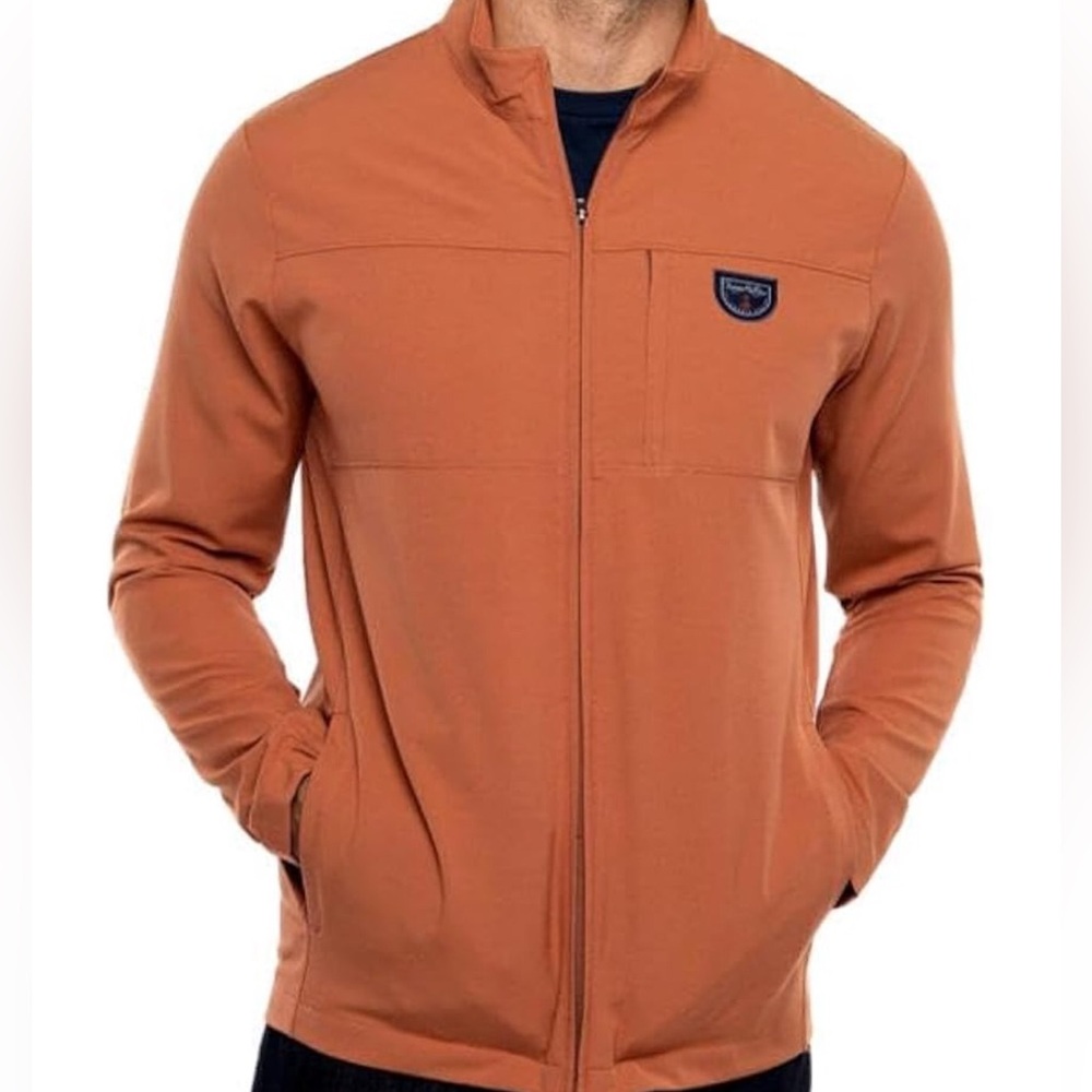 Travis Mathew Jacket Mens 2XL Copper Full Zip Quick Call Performance Golf